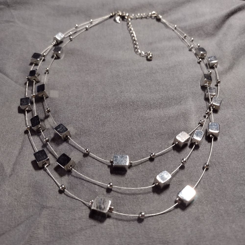 Lia Sophia Mainstream Adjustable Silver Necklace